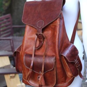 Vintage Leather Backpack LARGE